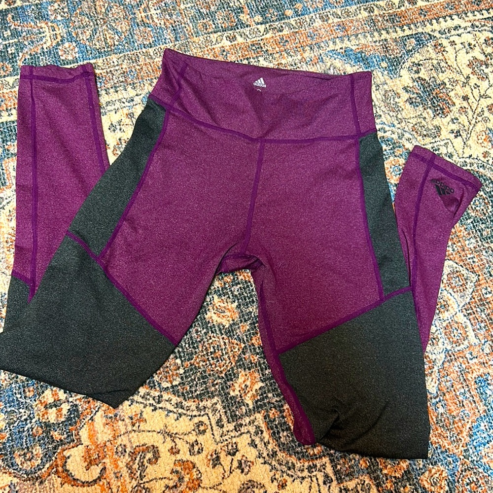 Purple and grey adidas sports legging!